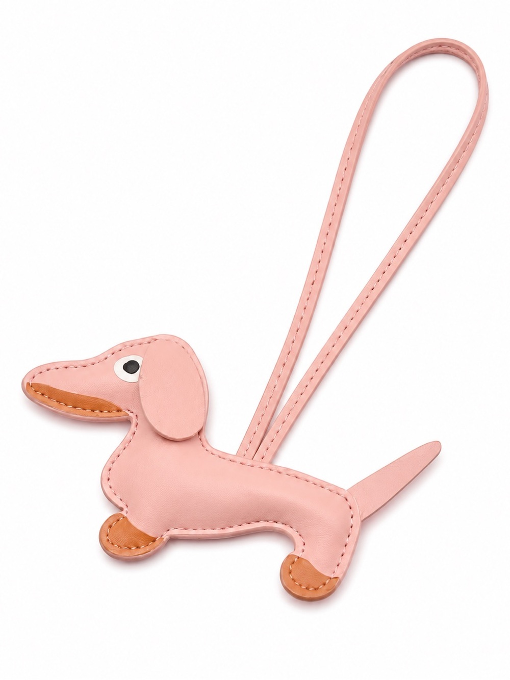 Pink Dachshund Wristlet Bag Charm